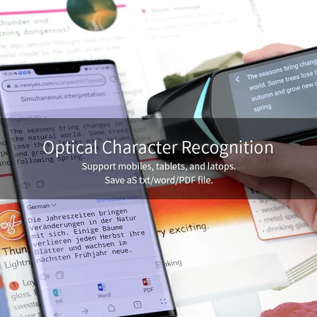 قلم ترجمة فوري وقراءة نيويس الذكي 112 لغة مع شات جي بي تي مدمج Newyes Scan Reader Pen 4 Multifunctional Translator