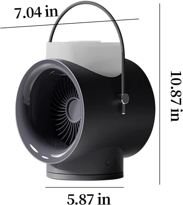 مروحة صغيرة متنقلة مع خزان ماء واضاءة مدمجة 4000 مللي أمبير Portable Wireless Fan Humidifier Diffuser