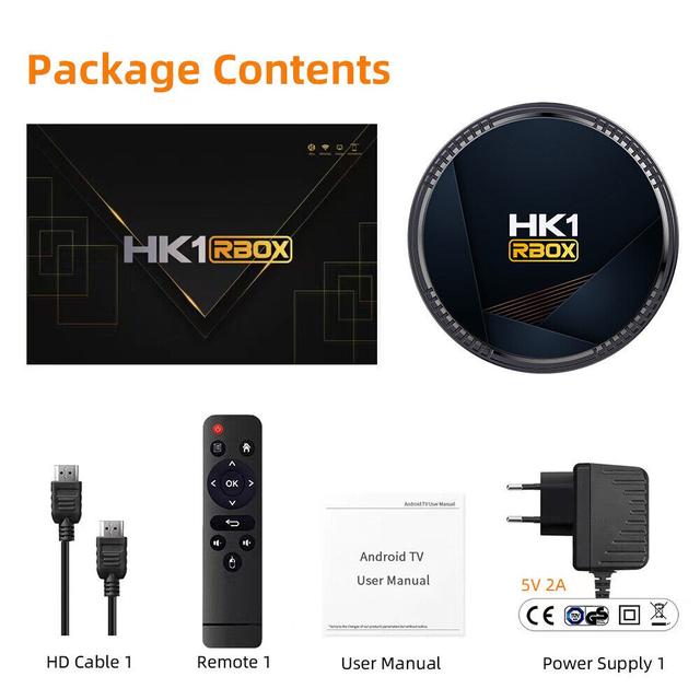 Wownect HK1 RBOX H8 Mini Smart Android TV Box 12.0 TV Box Allwinner H618 [2GB / 16GB] Set Top Box Supports 4K 6K + Dual WiFi 2.4G 5G , BT5.0 Streaming Media Player with Remote Control - SW1hZ2U6MTQzMTk1Mw==