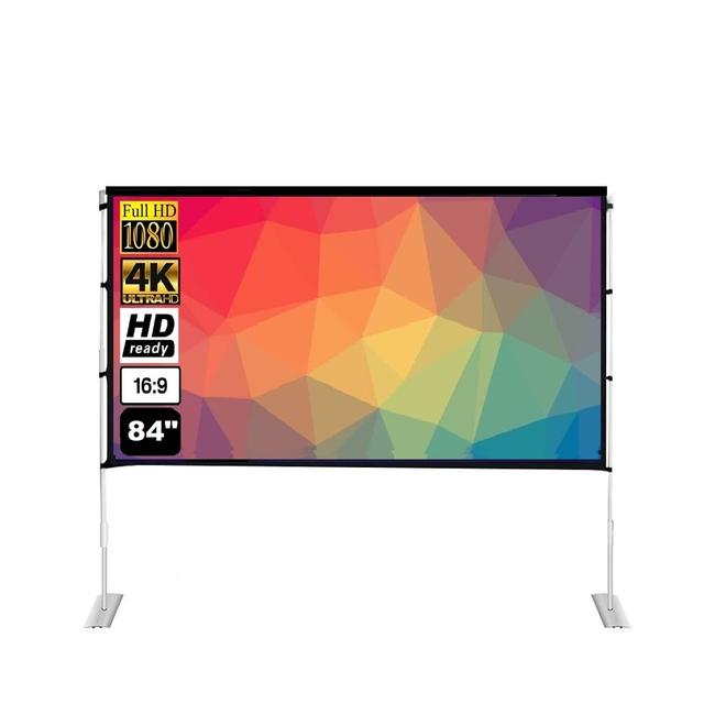 شاشة بروجكتور قياس 84 انش Wownect Projector Screen with Stand - SW1hZ2U6MTQzNzA1MQ==