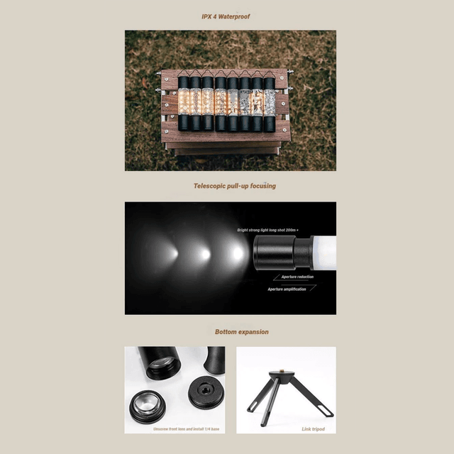 SWANTE Light Aluminium Alloy Camping Stick Light Waterproof Portable Hanging For Hunting Hiking Backpacking