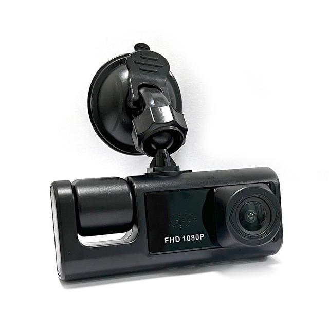 CRONY S11 Three-Camera 1920*1080 pushbutton dashcam 1080P DVR Dashcam Front Indoor and Rear View Camera Driving Recorder 2 Inch Screen Dash Cam Support Night Vision Loop Recording - SW1hZ2U6MTQyNzQ3NQ==