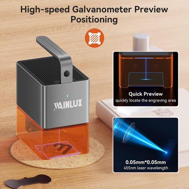 آلة الحفر والنقش بالليزر محمول وينلوكس زي 4 Wainlux Z4 Portable Laser Engraving Machine