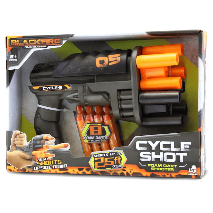 مسدسات اطفال 8 طلقات بلاك فاير Blackfire Cycle Shot