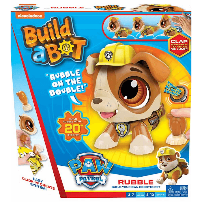 مجسمات روبوت للاطفال تصميم الجرو بيلد ابوت Build a Bot Paw Patrol Rubble