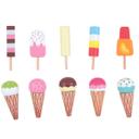 مجموعة ايس كريم للاطفال 10 قطع مع حامل ليلين Lelin Ice Cream Stand 10pcs