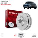 Ford F150 (2012-2020 Manual Handbrake) - 4 Drilled and Slotted Brake Disc Rotors by PowerStop Evolution - SW1hZ2U6MzE5ODg0OA==