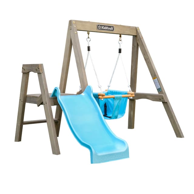 العاب اطفال خارجية زحليقة مع مرجيحة كيد كرافت Kidkraft Swing With Slide First Play Outdoor Playset