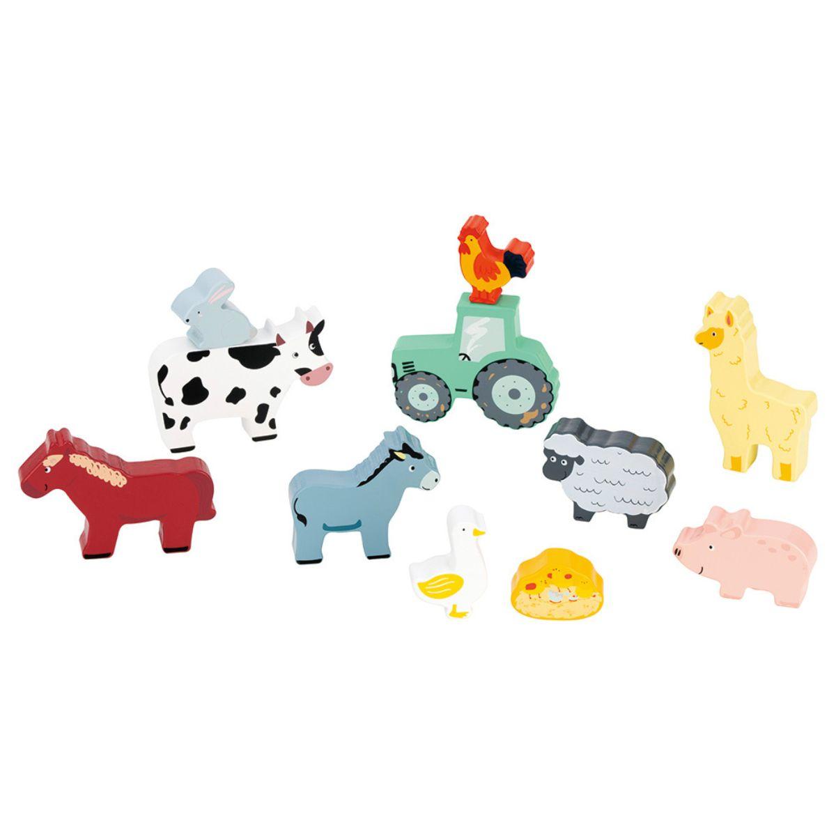 العاب خشبية للاطفال ليلين Lelin Farm Animals And Wooden Box