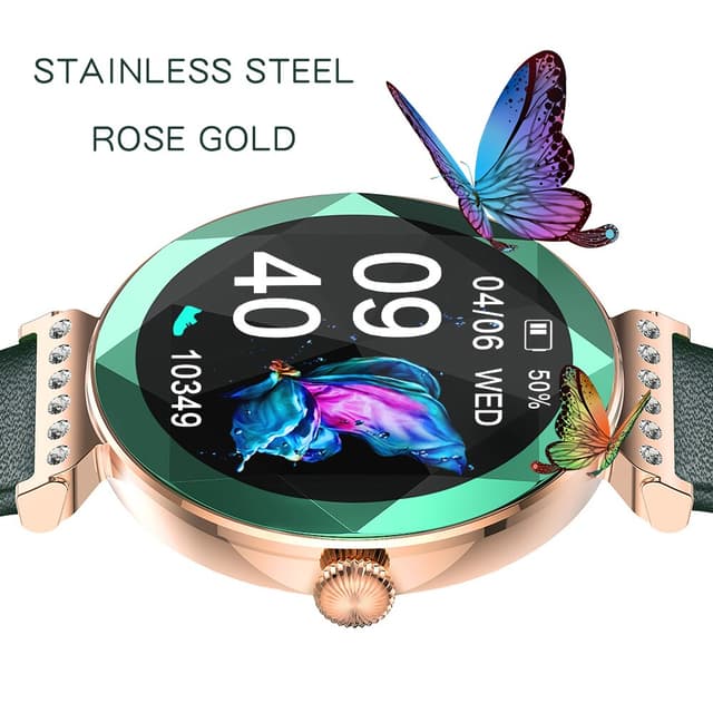 ساعة يد ذكية نسائية جرين سواروفسكي Green lion Swarovski Smart Watch For Women