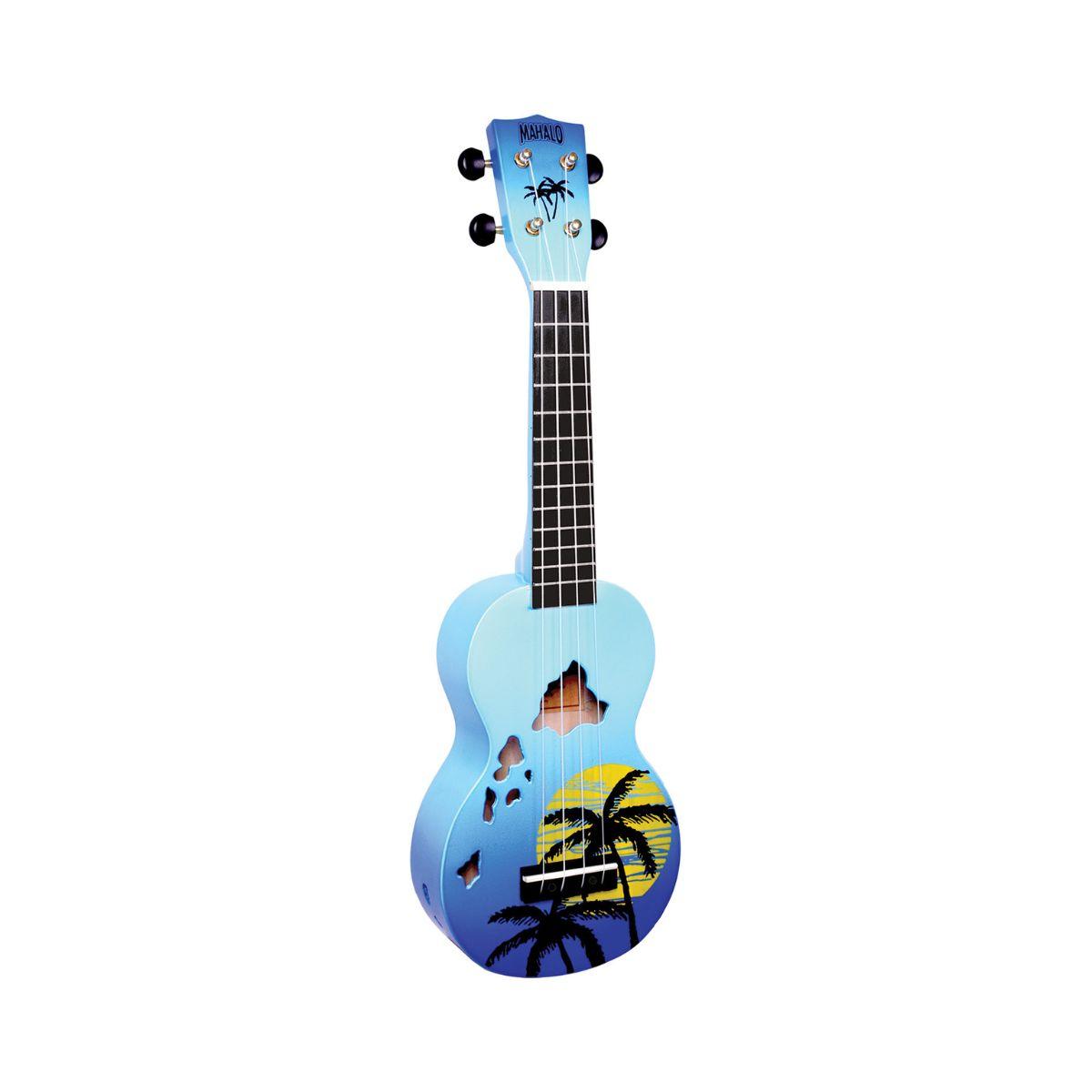 Mahalo Ukulele Hawaii Blue Burst