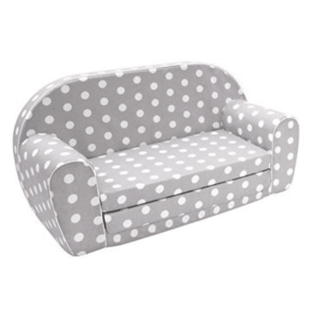 كرسي اطفال للجلوس تصميم منقط باللون الرمادي والأبيض ديل سيت Delsit Sofa Bed Grey with Polka Dots - SW1hZ2U6MTQ2Njk3Mg==