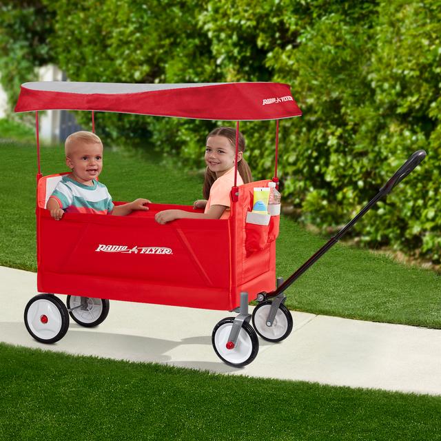 عربة حدائق 3 في 1 راديو فلاير Radio Flyer 3 In 1 EZ Fold Wagon with Canopy