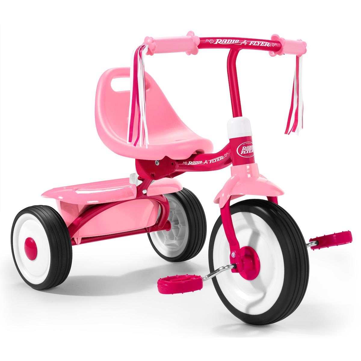 دراجات بنات زهري راديو فلاير Radio Flyer Fold To Go Trike Pink