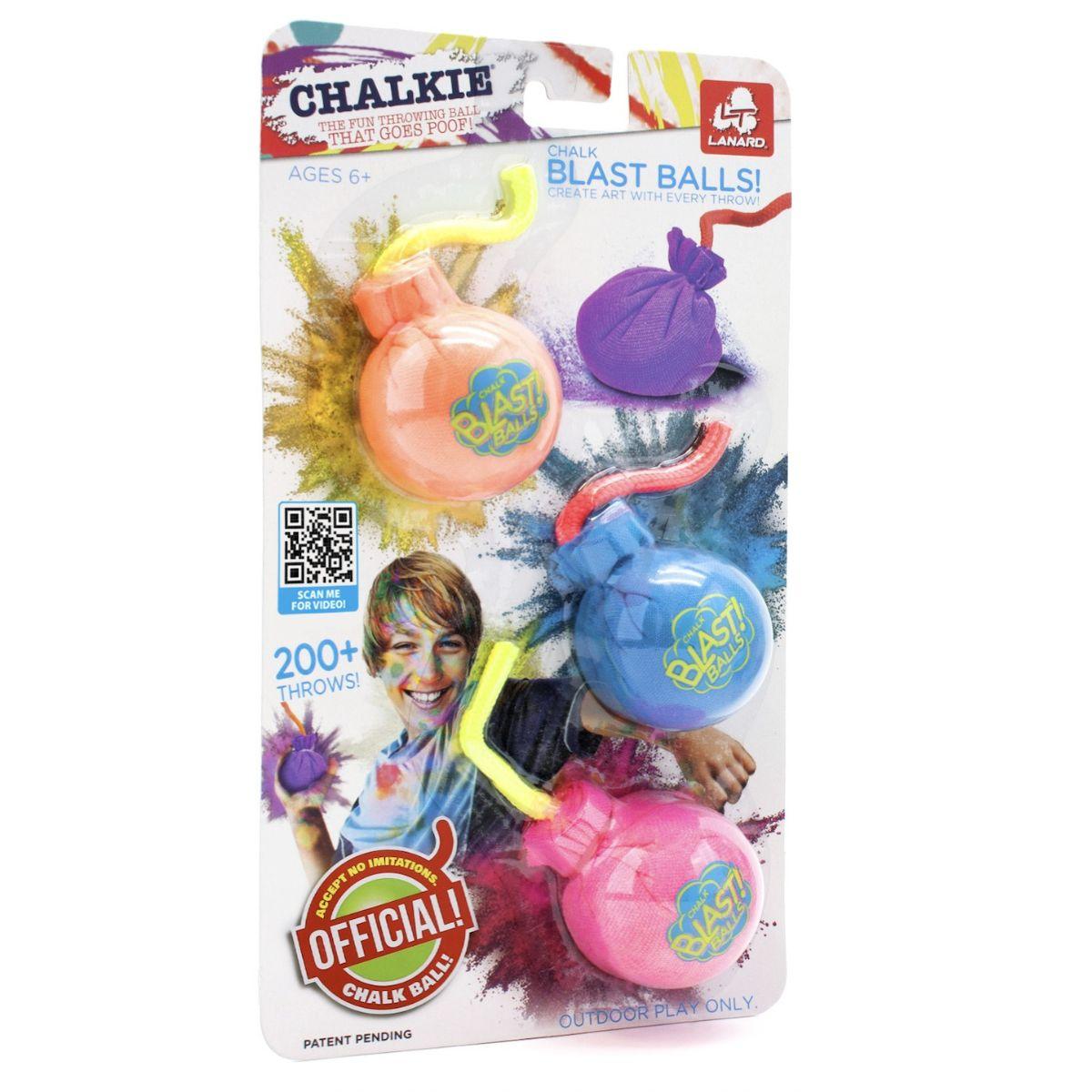 Chalkie Chalk Blast Balls 3 Pcs Set (Orange, Blue & Pink)