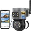 كاميرا مراقبة خارجية عن طريق الجوال بالطاقة الشمسية 360 درجة Inqmegapro 4MP Security Camera Outdoor 10X Optical Zoom