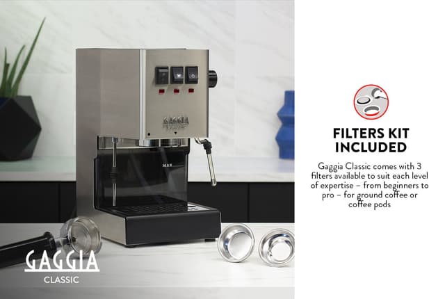 الة قهوة اسبريسو 15 بار ايطالية جاجيا ايفو الكلاسيكية Gaggia Classic Evo 2023 Espresso Machine Made In Italy