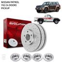 Nissan Patrol Y61 VTC (4-door) and Pickup - Drilled and Slotted Brake Disc Rotors by PowerStop Evolution - SW1hZ2U6MzA1Mzc2OA==