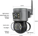 كاميرا مراقبة خارجية عن طريق الجوال بالطاقة الشمسية 360 درجة Inqmegapro 4MP Security Camera Outdoor 10X Optical Zoom