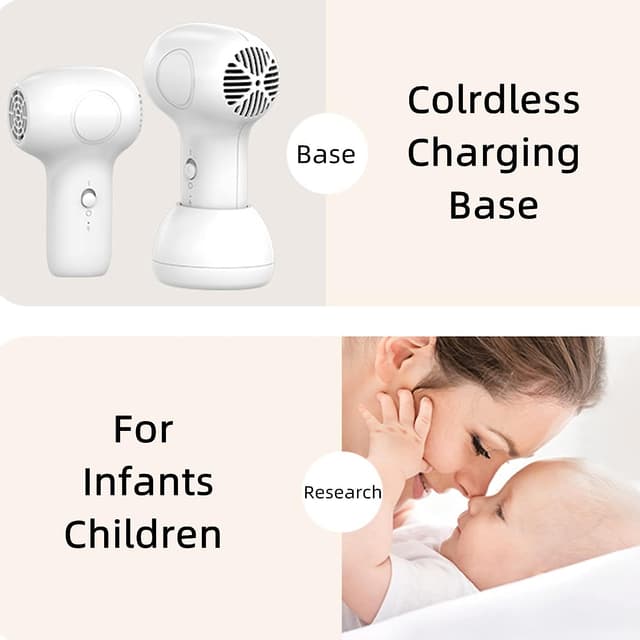 مجفف شعر صغير لاسلكي للأطفال Cordless Kids Mini Small Hair Blow Dryer for Baby Skin