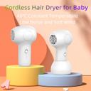 Cordless Kids Hair Dryer, Mini Small Hair Blow Dryer for Baby Skin, Rechargeable Hair Dryer, Low Heat Gentle Air/60dB Low Noise - SW1hZ2U6MTQ1NDQ3MA==