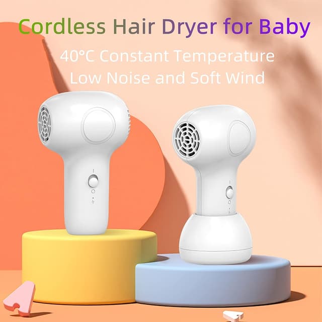 مجفف شعر صغير لاسلكي للأطفال Cordless Kids Mini Small Hair Blow Dryer for Baby Skin