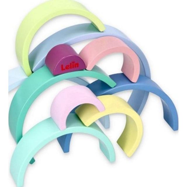 لعبة اقواس قوس قزح للاطفال 10 قطع ليلين Lelin Rainbow Stack 10pcs