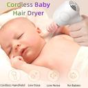 Cordless Kids Hair Dryer, Mini Small Hair Blow Dryer for Baby Skin, Rechargeable Hair Dryer, Low Heat Gentle Air/60dB Low Noise - SW1hZ2U6MTQ1NDQ2Ng==