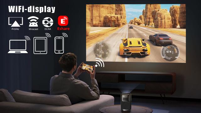 Byintek P15 projector 3D Cinema 1080P Smart Android LED DLP Home Theater Mini Projector with Battery