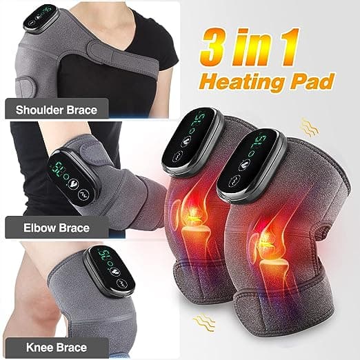 Electric Cordless Heated Knee Massager with Vibration