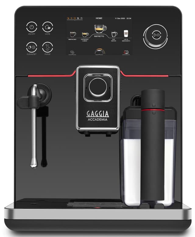 الة قهوة اسبريسو جاجيا مع صانعة رغوة الحليب مدمجة صناعة ايطالية Gaggia New Accademia Bean To Cup Espresso And Coffee Machine - 299684