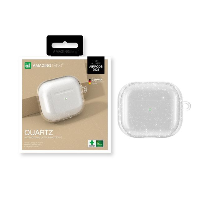 جراب سماعات ابل ايربودز 2021 المضادة للميكروبات من أميزنغ ثينغ لون شفاف At anti microbial quartz airpods case 2021 - SW1hZ2U6MTQ1NzYxNg==