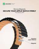 سوار ساعة ابل 40 و 41 و41 و44 و45 مم سيليكون متموج لون أسود من أميزنغ ثينغ At smoothie mag band for apple watch - SW1hZ2U6MTQ1OTk5MA==