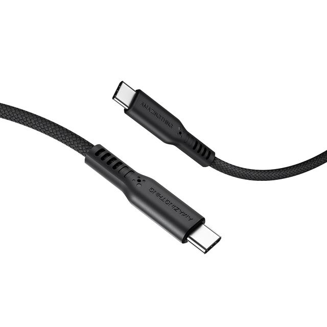 كيبل تايب سي الى تايب سي شحن سريع 140 وات بطول 1.8 متر من أميزنغ ثينغ لون أسود At speed pro usb c to usb c - SW1hZ2U6MTQ2Mjc4Mw==