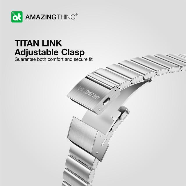 At Titan Stainless Steel Band For Apple Watch 49/45/44/42mm Silver - SW1hZ2U6MTQ2Mjk0NQ==