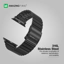 سوار ساعة ابل 44 و42 و45 و49 مم متموجتيتان ستانلس ستيل من أميزنغ ثينغ لون أسود At titan stainless steel band for apple watch - SW1hZ2U6MTQ2Mjk1NA==