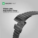 سوار ساعة ابل 44 و42 و45 و49 مم متموجتيتان ستانلس ستيل من أميزنغ ثينغ لون أسود At titan stainless steel band for apple watch - SW1hZ2U6MTQ2Mjk1Ng==