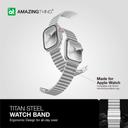 سوار ساعة ابل 44 و 42 و45و49 مم ستانلس ستيل لون فضي من أميزنغ ثينغ At titan stainless steel band for apple watch - SW1hZ2U6MTQ2MjkzNw==