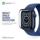 شاشة حماية ساعة ابل 44 مم زجاجية سيريس 6 و5 و4 من أميزنغ ثينغ لون أسود At apple watch 44m