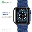 شاشة حماية ساعة ابل 44 مم زجاجية سيريس 6 و5 و4 من أميزنغ ثينغ لون أسود At apple watch 44m