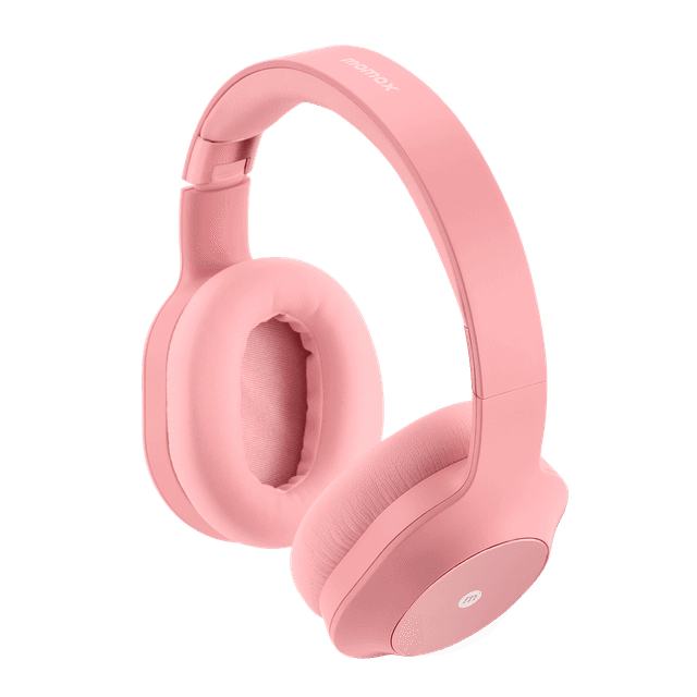 Momax spark max wireless over ear headphones pink