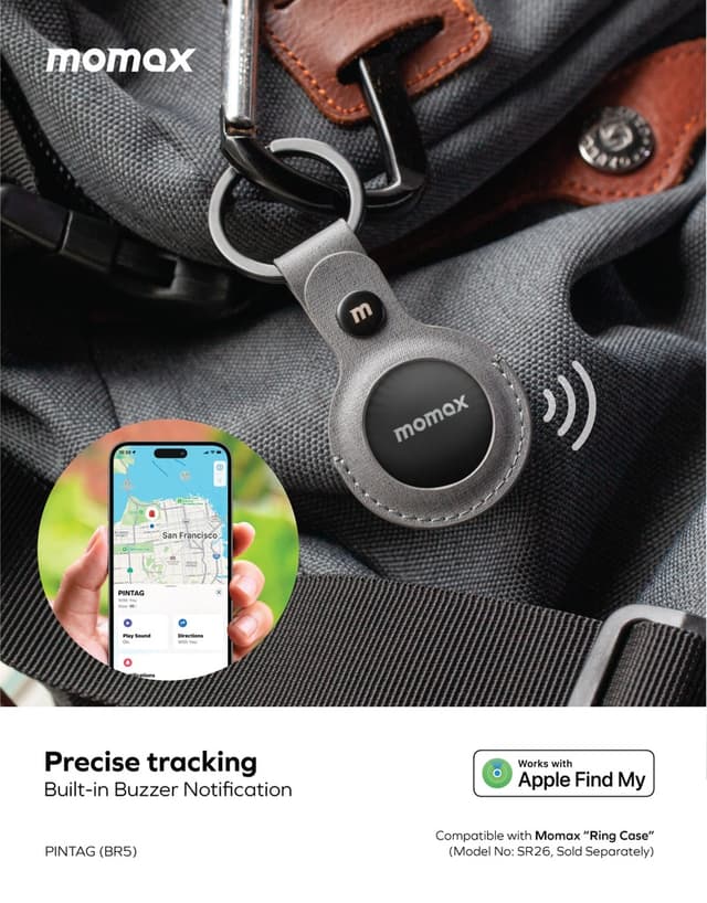 Momax pintag find my tracker black