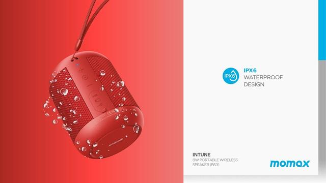 مكبر صوت بلوتوث لاسلكي من موماكس لون أسود Momax intune bluetooth wireless speaker