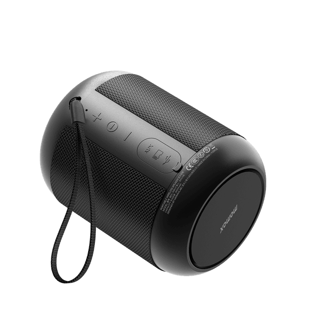 مكبر صوت بلوتوث لاسلكي من موماكس لون أسود Momax intune bluetooth wireless speaker - SW1hZ2U6MTQ2MTY5NA==