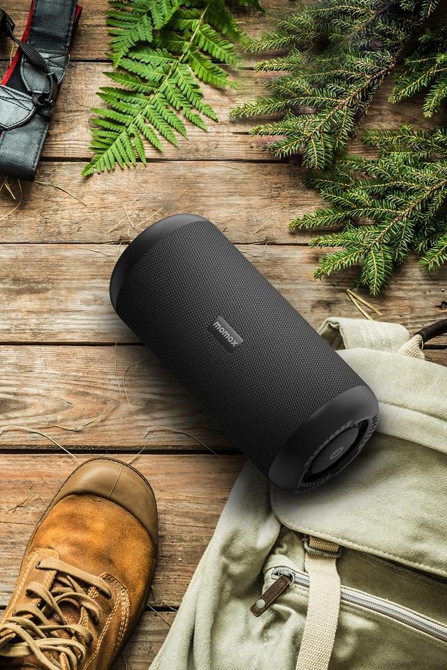 مكبر صوت بلوتوث لاسلكي اينتيون بلاس من موماكس لون أسود Momax intune plus bluetooth wireless speaker - SW1hZ2U6MTQ2MzE1NA==