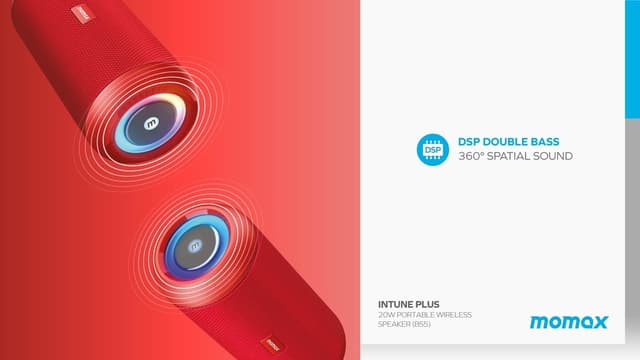 Momax intune plus bluetooth wireless speaker black