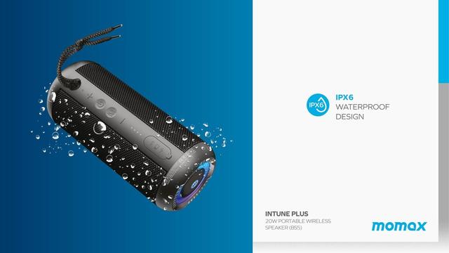 Momax intune plus bluetooth wireless speaker black