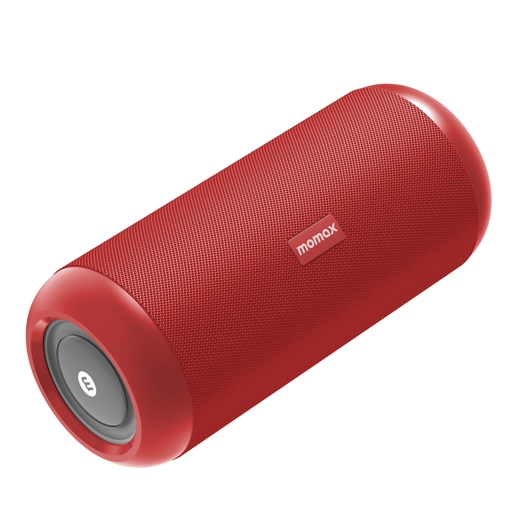 مكبر صوت بلوتوث لاسلكي اينتيون بلاس من موماكس لون أحمر Momax intune plus bluetooth wireless speaker