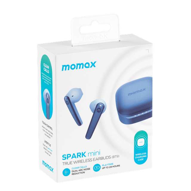 ايربودز سبارك ميني ترو من موماكس لون أزرق Momax spark mini true wireless bluetooth earbuds - SW1hZ2U6MTQ2MTE2NQ==