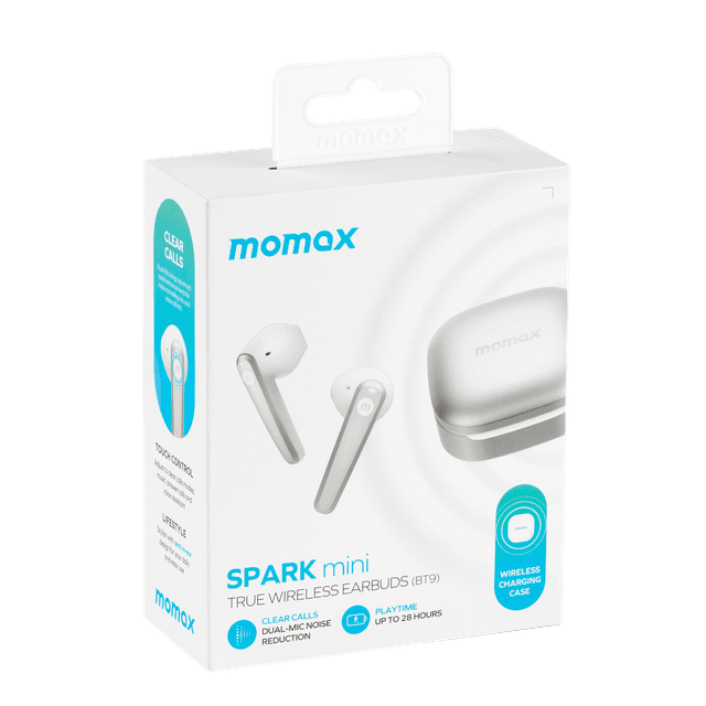 ايربودز سبارك ميني ترو من موماكس لون فضي Momax spark mini true wireless bluetooth earbuds - SW1hZ2U6MTQ2MTY3Mw==